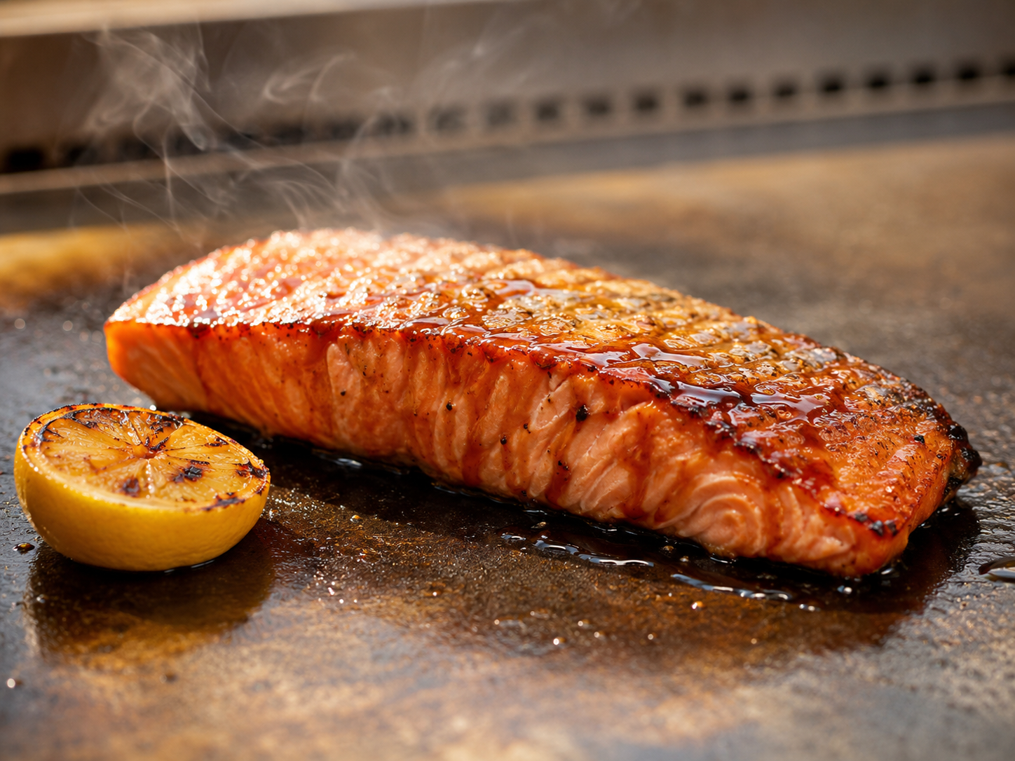 Seared salmon fillet