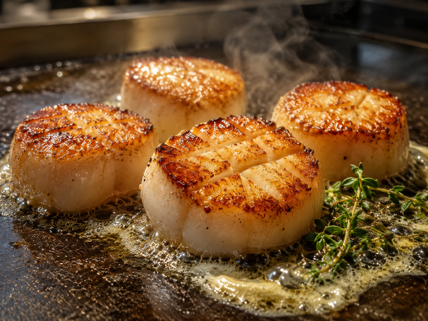Jumbo seared scallops